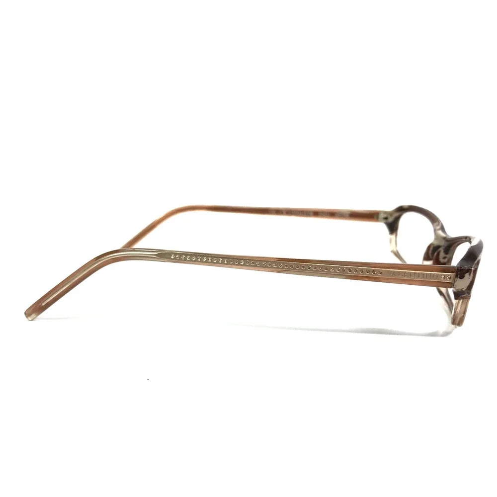Valentino Eyeglasses Frames 5504/STR 0NDJ Striped Brown Crystals 49-16-135